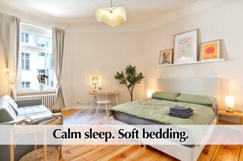Calm City Escape - 75m2 Central Berlin Altbau-Apartment, 2BR, Smart-TV, Garden, Berlín (foto 5)