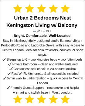 Luxury 2 Bedroom Apartment, Balcony View, Holland Park, Notting Hill, Chelsea, Complimentary Fast WiFi, Tea & Coffee, Londýn (fotografie 2)
