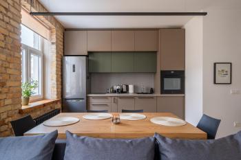 Apartment with Exposed Brick Interior - Stabu Street, Riga (fotografie 5)