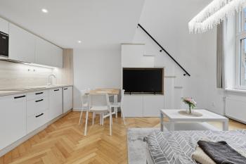 Moderný prezidentský apartmán vedľa paláca s výhľadom, Bratislava (fotografie 5)