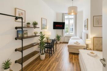 Leipzig Zentrum, Schnelles WLAN, TVs in allen 5 Zimmern, Self-Check-in, 5 Riesige Zimmer für große Gruppen, Aufzug, Lipsko (fotografie 5)