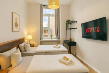 Leipzig Zentrum, Schnelles WLAN, TVs in allen 5 Zimmern, Self-Check-in, 5 Riesige Zimmer für große Gruppen, Aufzug, Leipzig (foto 3)
