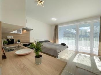 Bright Riverside Studio, Balcony, Free Parking, Air Conditioning, Budapešť (fotografie 4)