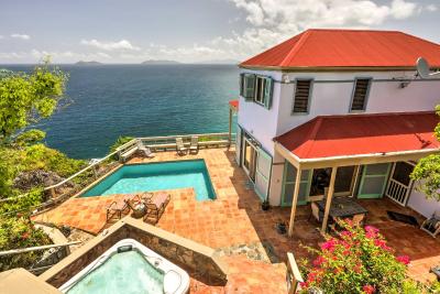 St Thomas Cliffside Villa with Pool and Hot Tub!