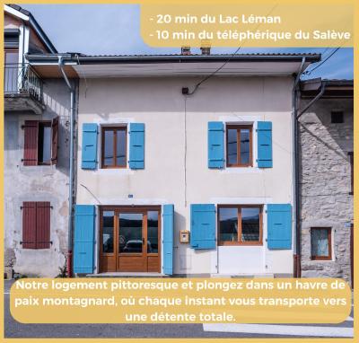 Maison de village T4 3 chambres avec parking gratuit Monnetier-Mornex