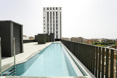 Sunsets and the pool in Barcelona