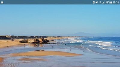 bright and warm beachfront studio
