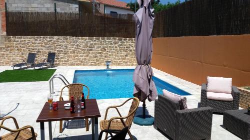 balkon/terras, Apartamentos de turismo rural Las Eras in Castelseras