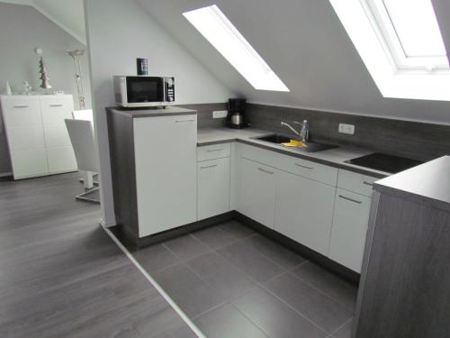 ห้องครัว, Ferienwohnung Wesertraum in คัสเซล