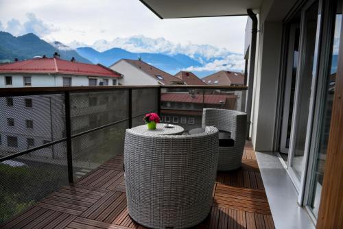 陽台/露台, Appartement au pied du Mont-Blanc ! in 薩朗什