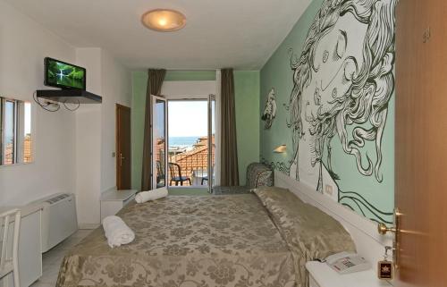 Camera doppia o twin, vista parziale sul mare, balcone