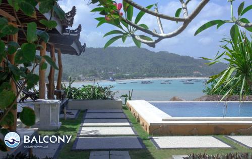 Beach balcony ocean view Lombok