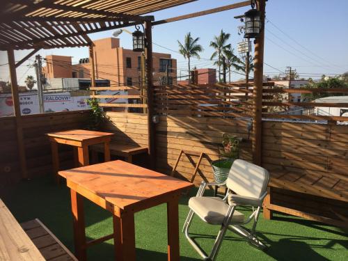 Balcony/terrace, Pension Baja Paradise in La Paz