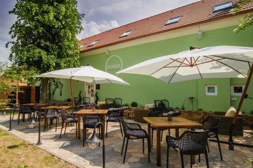 Erkély/terasz, Penzión Kúria (Penzion Kuria) in Trencsén