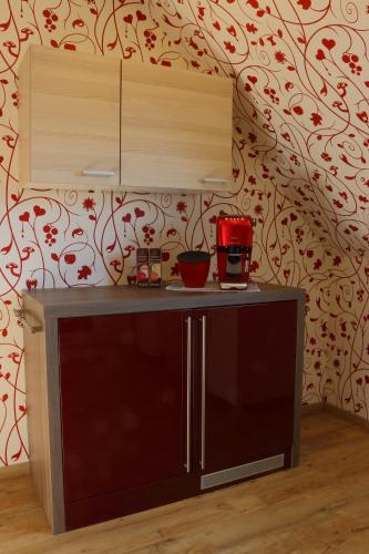 кухня, Ferienwohnung Drömmeljan (Ferienwohnung Drommeljan) in Ксантен