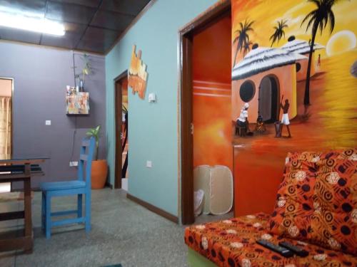 صالة مشتركة/ منطقة التلفزيون, Feehi's Place in لابون