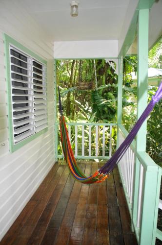 Balkon/teras, Hickatee Cottages, Belize, Central America in Punta Gorda