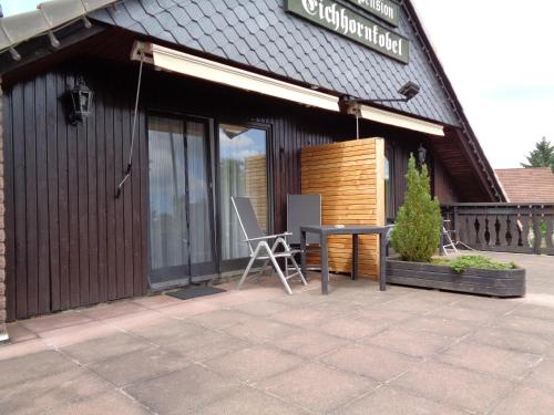 陽台/露台, Hotel Garni Eichhornkobel in 法斯伯格
