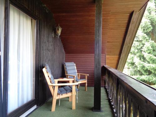 陽台/露台, Hotel Garni Eichhornkobel in 法斯伯格