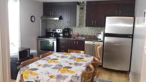 virtuve, Les Appartements de La Bergeronnette in Grandes-Bergeronnes (QC)