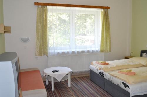 1 queen bed, 1 twin bed, 1 sofa bed