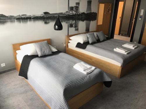 1 queen bed, 1 twin bed