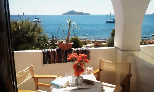 Erkély/terasz, Paradisso Studios in Leros