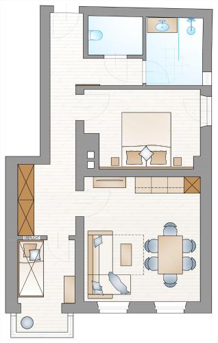 2 bedrooms, 4 beds