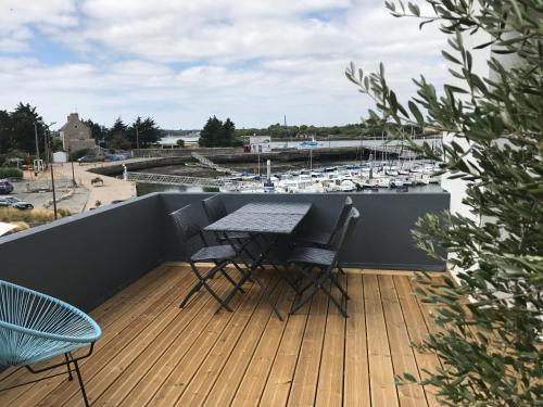 balkon/terras, Le Loft du Cargo in Locmiquélic