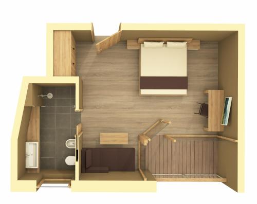 1 double bed