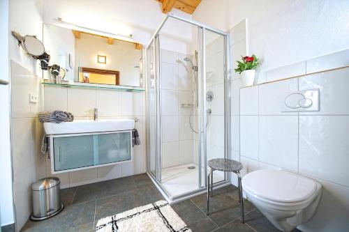Fürdőszoba, Greenhome Appartement in Niedernsill