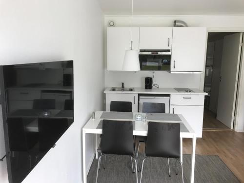 kök, Hallestrand Seaview Apartment in Hällestrand