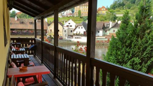 陽台/露台, 梅林青年旅館 (Hostel Merlin) in 契斯基庫倫洛夫