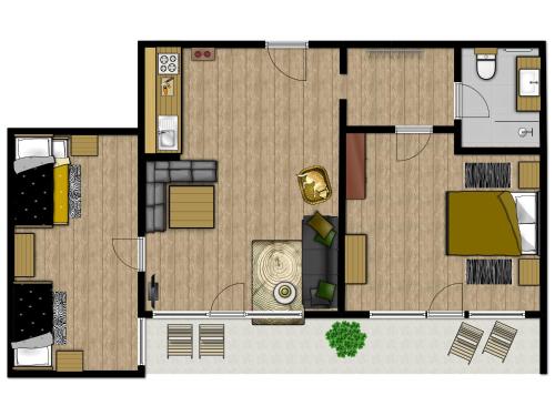 2 bedrooms, 5 beds