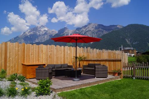 Balkon/terasa, Thomanhof Chalet-Appartement in Uttenhofen