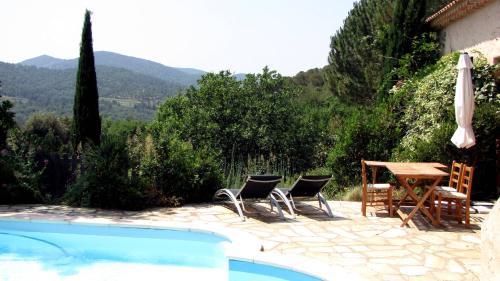 Appartement en pleine nature avec piscine chauffée chambre d'hôte Collobrières