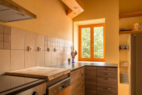 Konyha, Penzion Jiřičná (Penzion Jiricna) in Petrovice U Susice