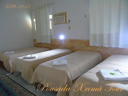 1 double bed, 3 twin beds