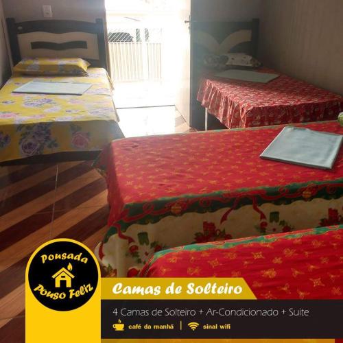 4 twin beds