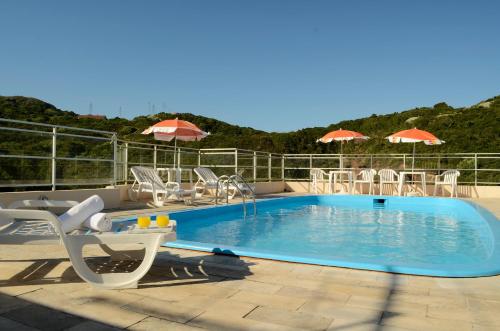 Swimming pool, Joaquina Beach Hotel in Florianopolis