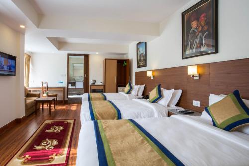 3 twin beds