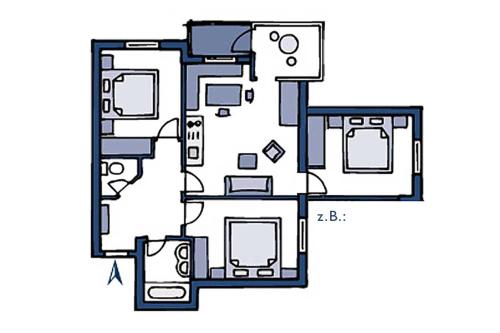 Three-Bedroom Apartment