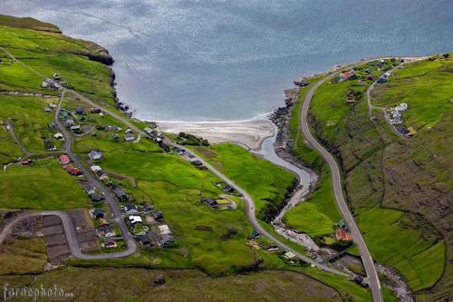 Idyllic house near river and ocean