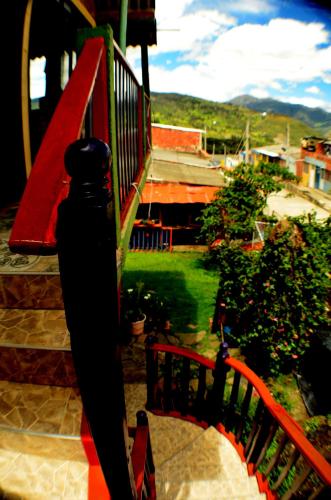 Erkély/terasz, Cabana hotel eco turistico el EDEN in Güicán
