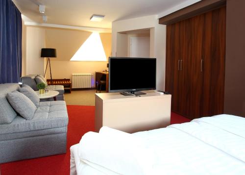 1 double bed, 2 sofa beds