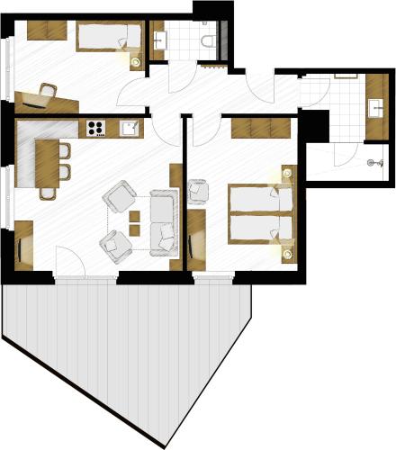 Apartment with Mountain View