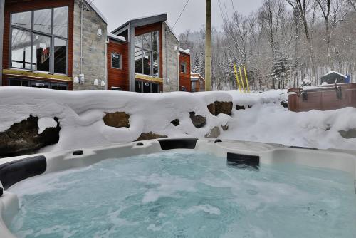 Hot tub, Chalet 15 Chemin des Quarante by Les Chalets Alpins in Stoneham (QC)