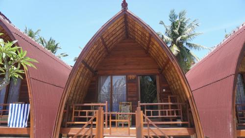 balkon/terras, Island Beach Bungalow in Lombok