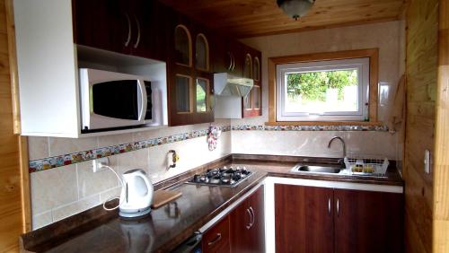 keuken, Cabanas Sol de Aucar in Quemchi