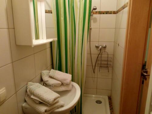Bathroom, Pension "Am Tor zum Mainbogen" in Grettstadt
